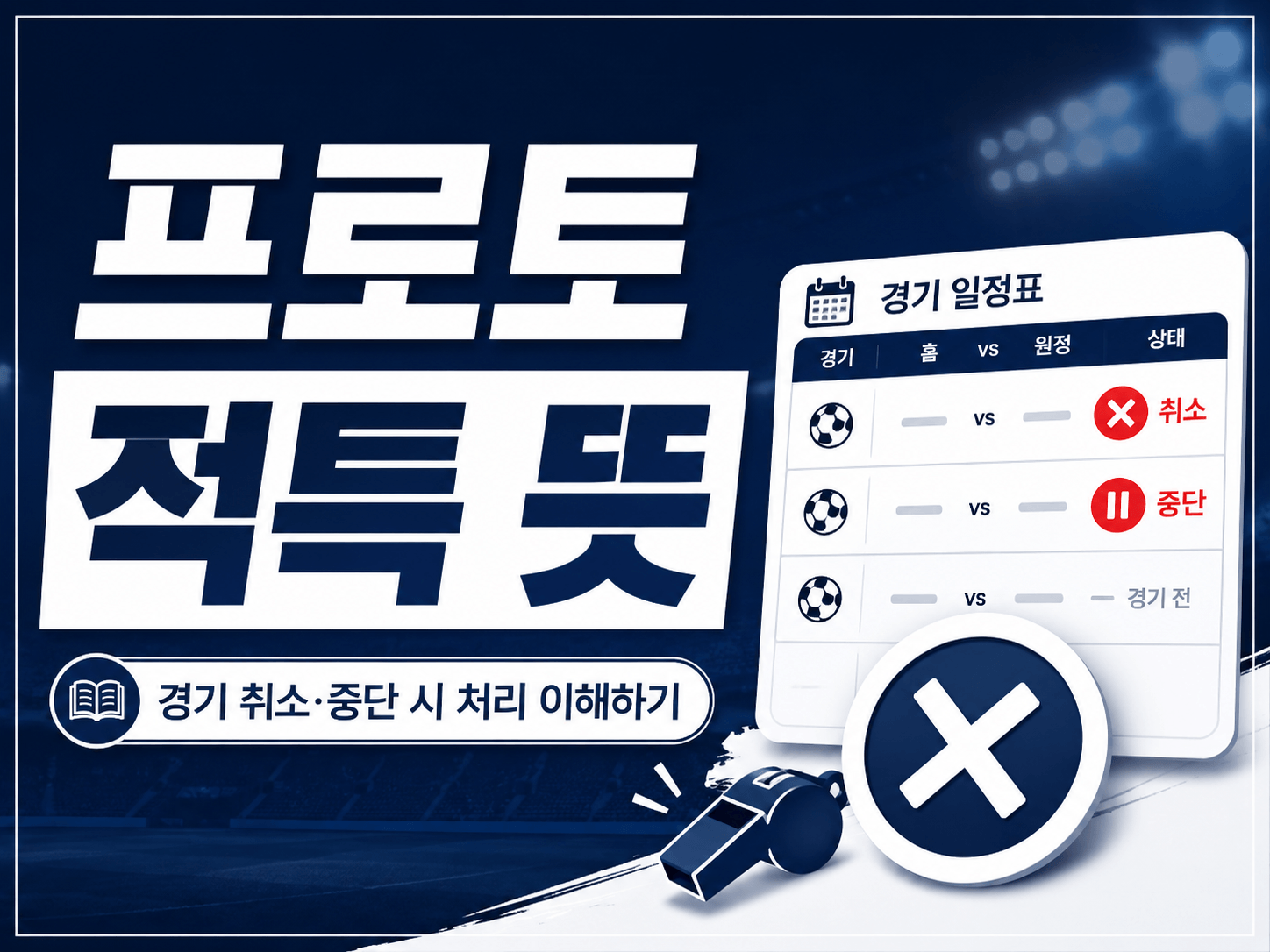 프로토 적특 뜻|경기 취소·중단되면 어떻게 처리될까